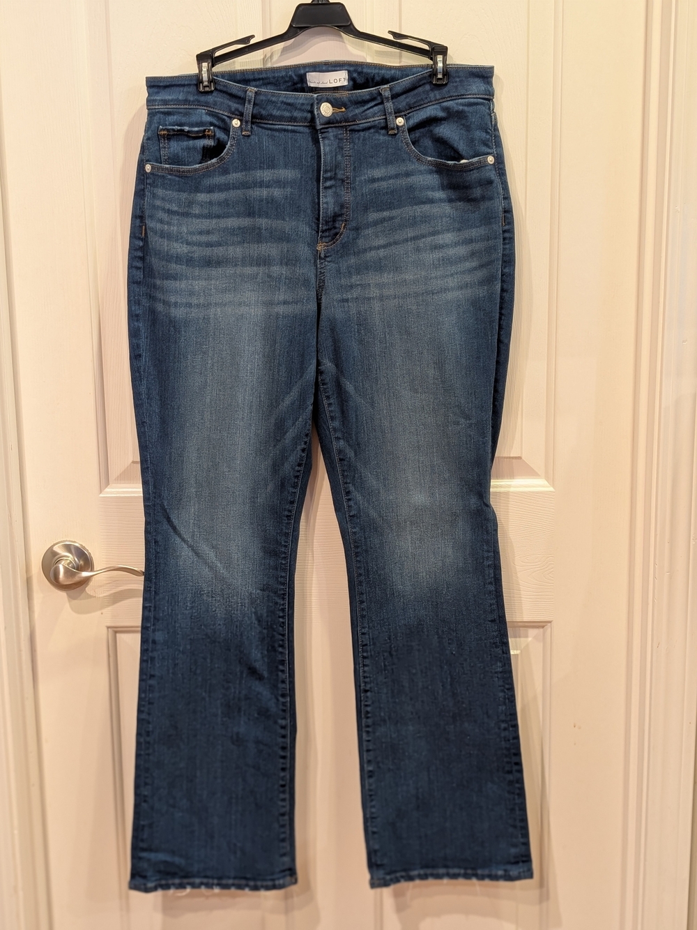 LOFT Medium Blue Bootcut Jeans with Subtle Fading
